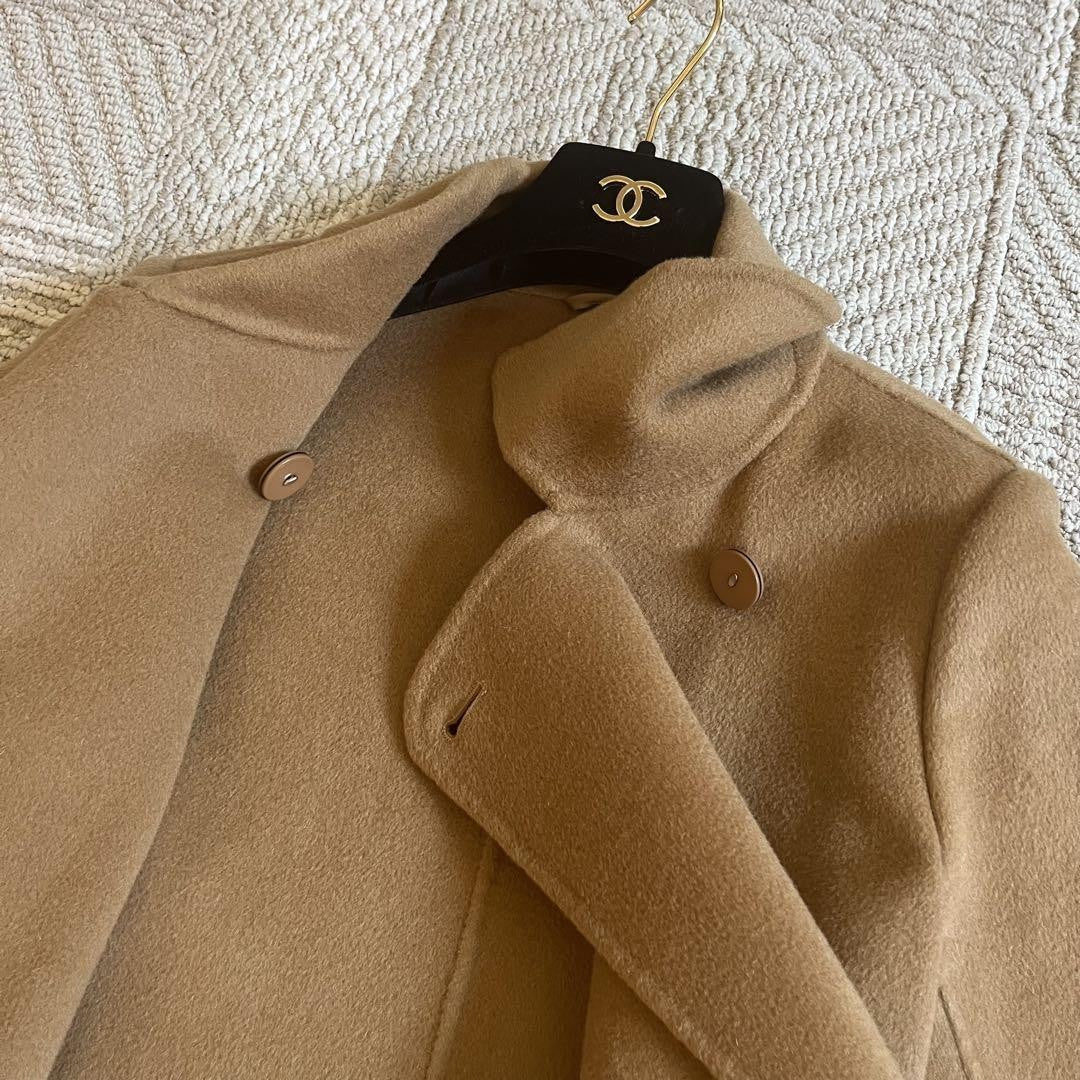 Max Mara Studio Gown Coat Asian fit M US size S Camel Authentic