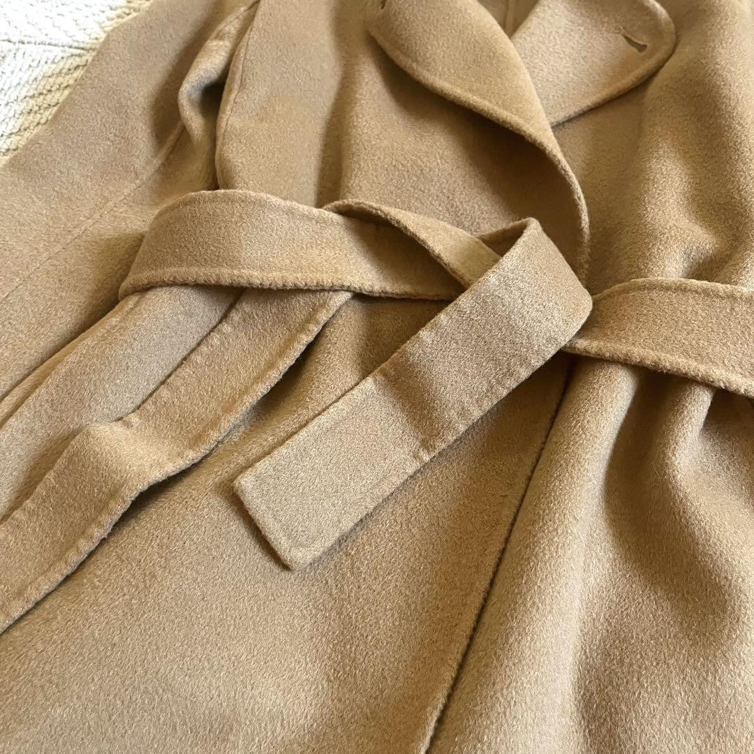 Max Mara Studio Gown Coat Asian fit M US size S Camel Authentic