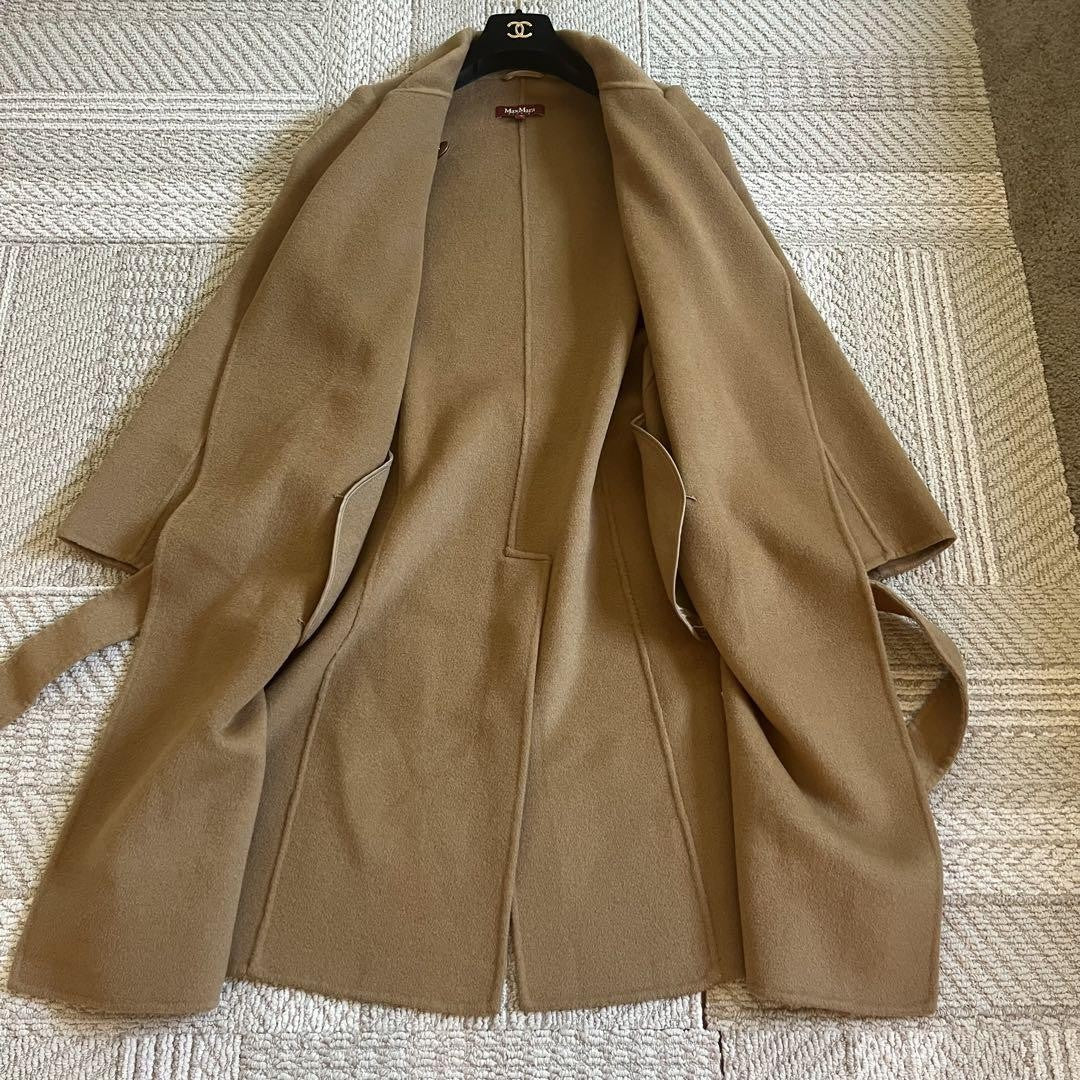 Max Mara Studio Gown Coat Asian fit M US size S Camel Authentic