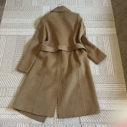Max Mara Studio Gown Coat Asian fit M US size S Camel Authentic