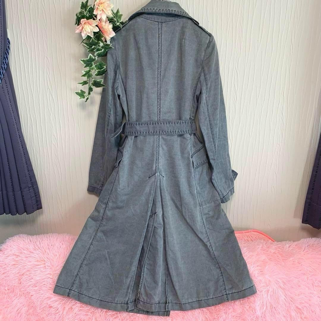 Max Mara SPORTMAX Trench Coat Asian fit XL 42 US size L Gray Authentic
