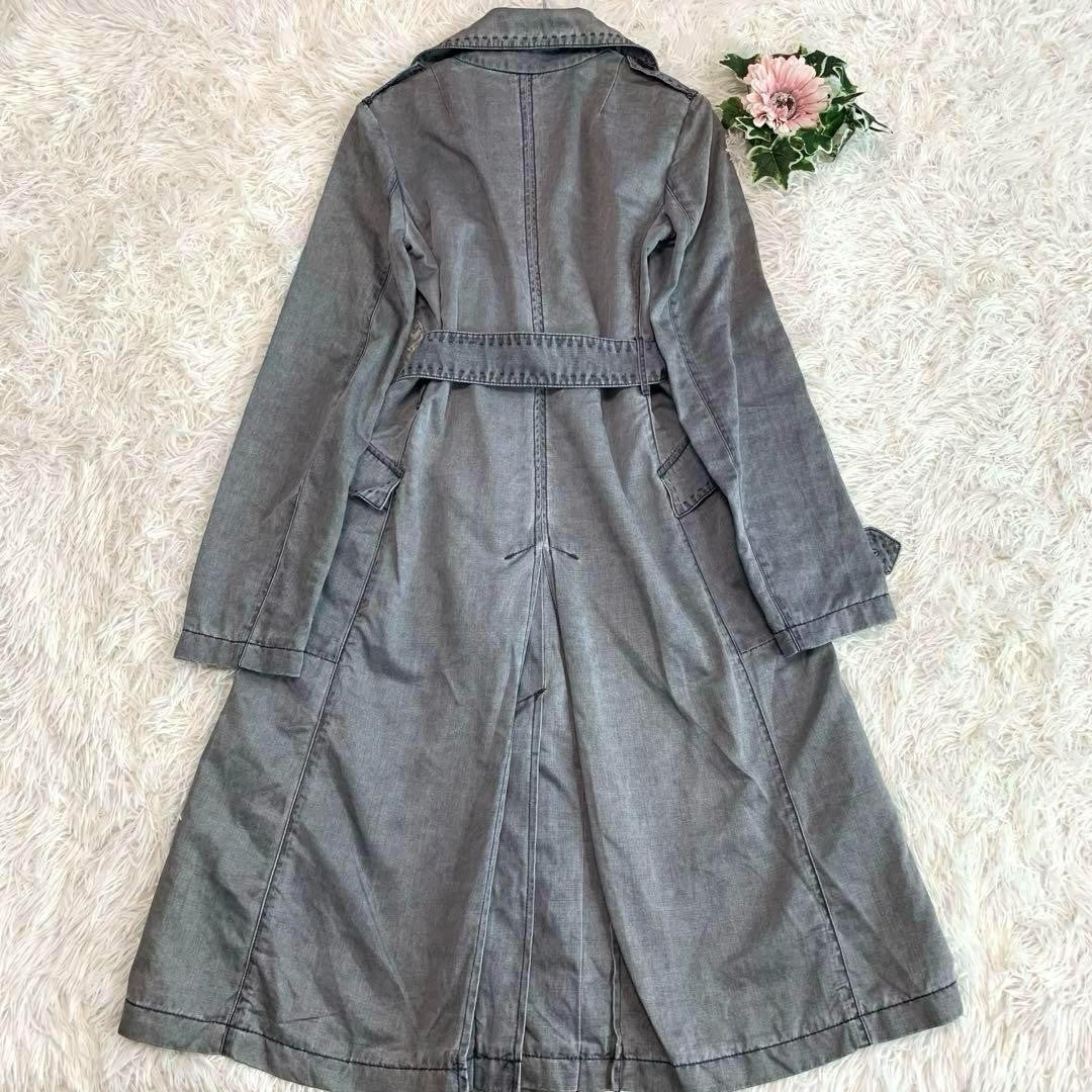 Max Mara SPORTMAX Trench Coat Asian fit XL 42 US size L Gray Authentic