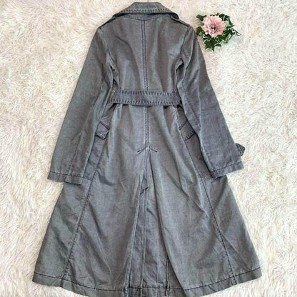 Max Mara SPORTMAX Trench Coat Asian fit XL 42 US size L Gray Authentic