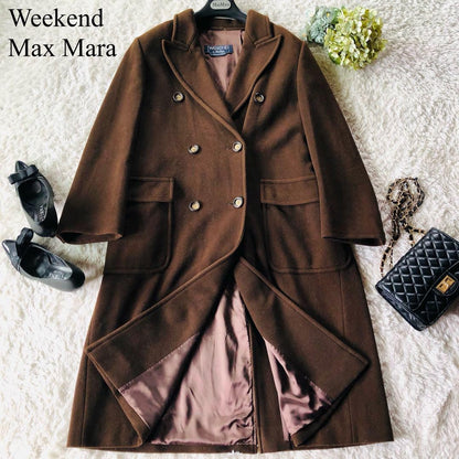 Weekend Max Mara Long Coat Asian fit M 38 US size S Dark Brown Authentic