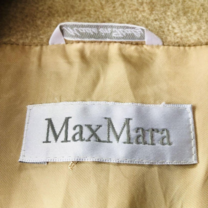 Max Mara Long Coat Asian fit XL 42 US size L Beige Authentic