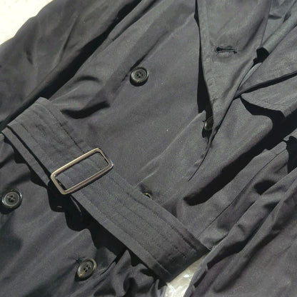 Max Mara Trench Coat Asian fit 2XL 44 US size XL Black Authentic