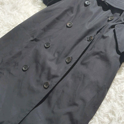 Max Mara Trench Coat Asian fit 2XL 44 US size XL Black Authentic