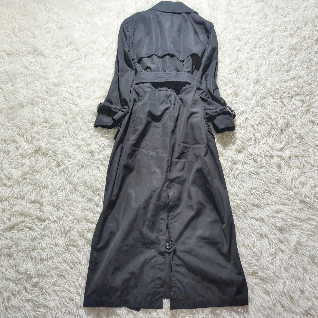 Max Mara Trench Coat Asian fit 2XL 44 US size XL Black Authentic