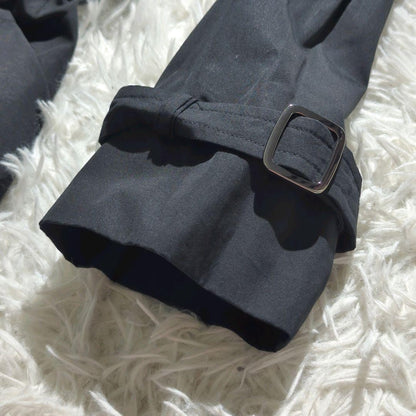 Max Mara Trench Coat Asian fit 2XL 44 US size XL Black Authentic