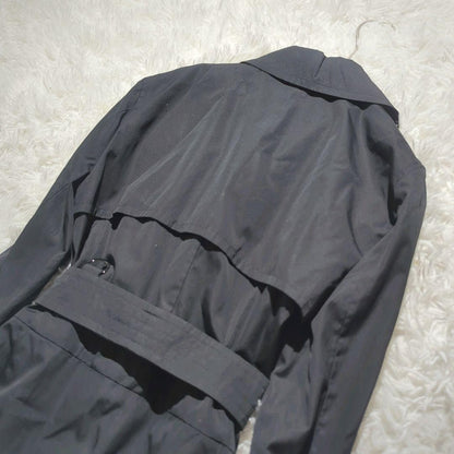 Max Mara Trench Coat Asian fit 2XL 44 US size XL Black Authentic