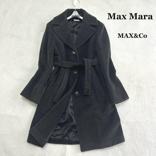 MAX&Co. Coat Asian fit M 38 US size S Dark Gray Authentic