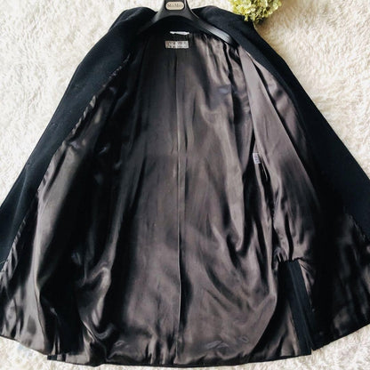 Max Mara Long Coat Asian fit L 40 US size M Black Authentic