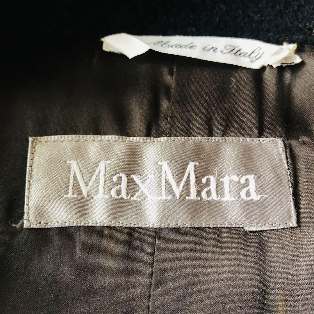 Max Mara Long Coat Asian fit L 40 US size M Black Authentic