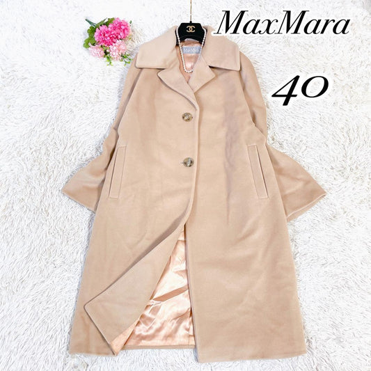 Max Mara Chester Coat Asian fit L 40 US size M Beige Authentic