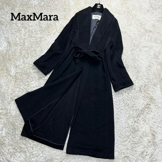 Max Mara Long Coat Asian fit M US size S Black Authentic