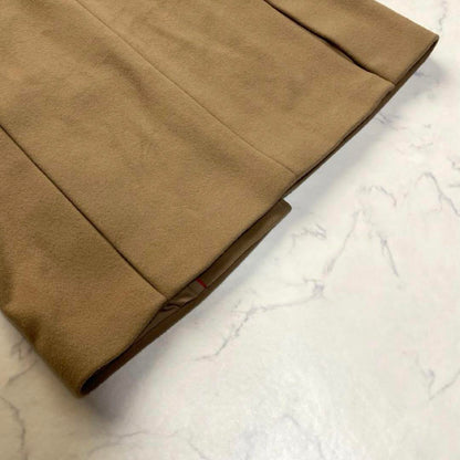 Max Mara Long Coat Asian fit M 38 US size S Camel Brown Wool Authentic