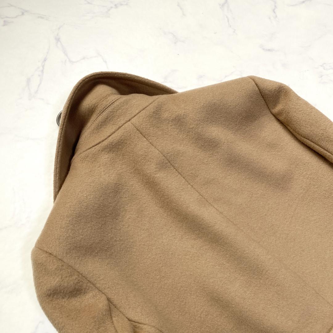 Max Mara Long Coat Asian fit M 38 US size S Camel Brown Wool Authentic