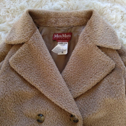 Max Mara Studio Long Coat Asian fit M 38 US size S Camel Authentic