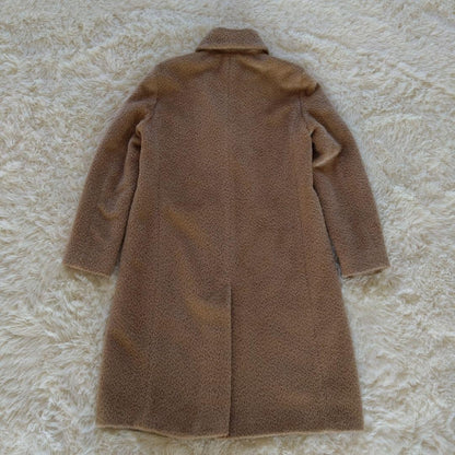 Max Mara Studio Long Coat Asian fit M 38 US size S Camel Authentic