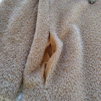 Max Mara Studio Long Coat Asian fit M 38 US size S Camel Authentic