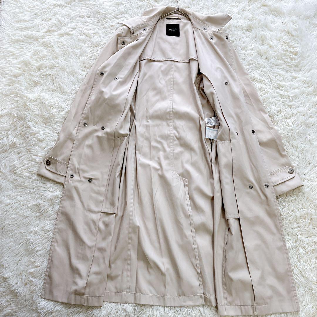 Weekend Max Mara Trench Coat Asian fit XL 42 US size L Off White Authentic