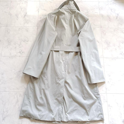 Max Mara Trench Coat Asian fit XL 42 US size L Light Gray Authentic