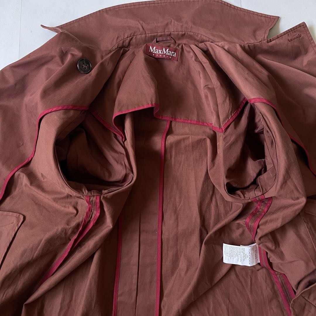 Max Mara Studio Trench Coat Asian fit M 38 US size S Brown Authentic