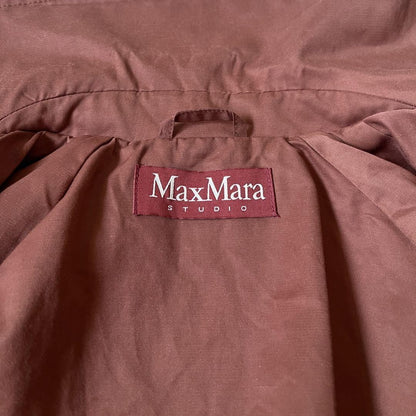 Max Mara Studio Trench Coat Asian fit M 38 US size S Brown Authentic