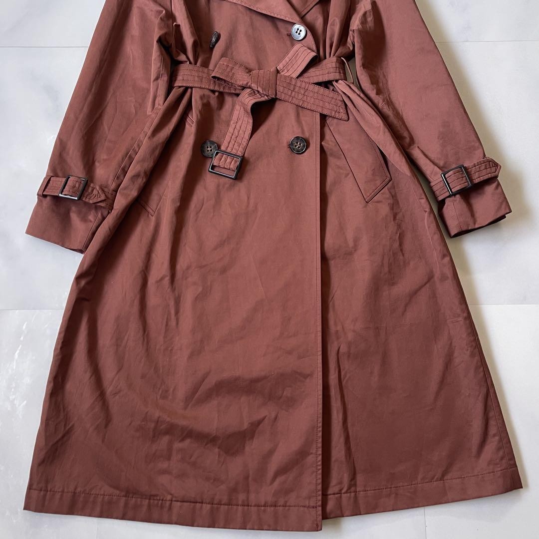 Max Mara Studio Trench Coat Asian fit M 38 US size S Brown Authentic