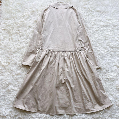 S Max Mara Trench Coat Asian fit L 40 US size M Beige Authentic