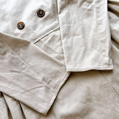 S Max Mara Trench Coat Asian fit L 40 US size M Beige Authentic