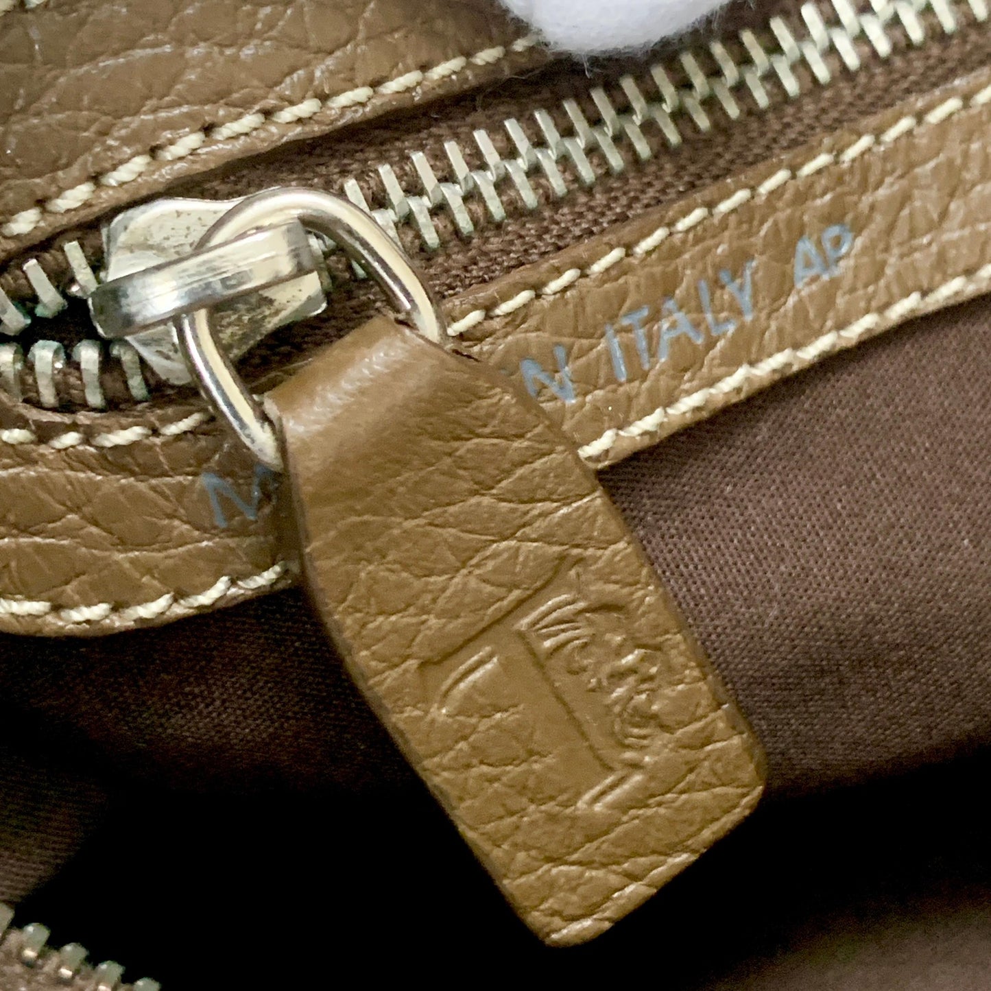 TOD'S Bag Logo Hand Tote Purse Leather Brown Silver Used Women's Authentic