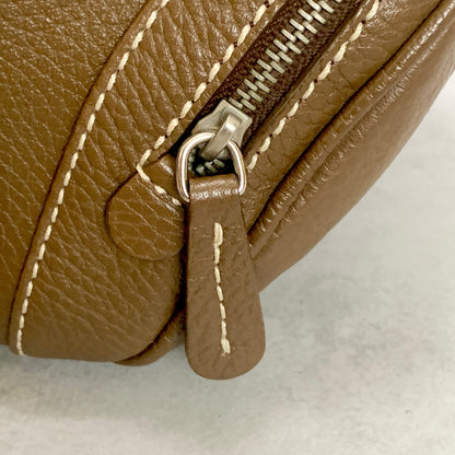 TOD'S Bag Logo Hand Tote Purse Leather Brown Silver Used Women's Authentic