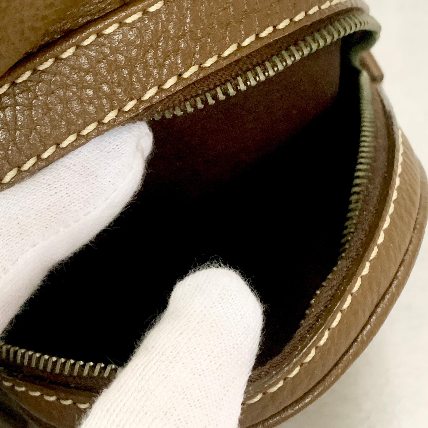 TOD'S Bag Logo Hand Tote Purse Leather Brown Silver Used Women's Authentic