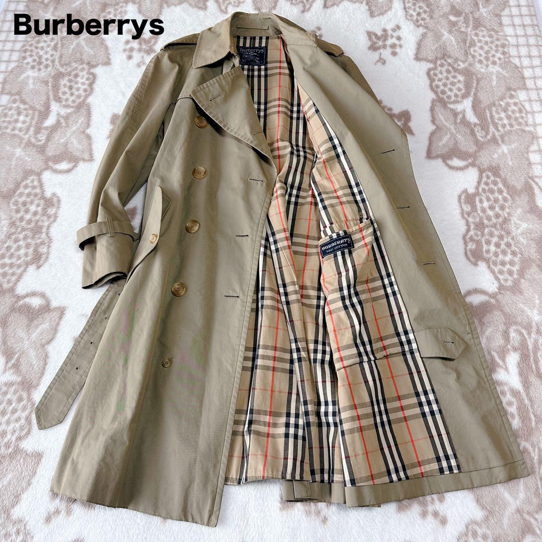 BURBERRYS Coat Nova Check FREE SIZE Beige Authentic