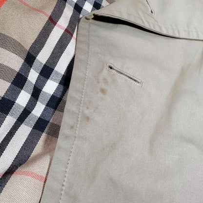 BURBERRYS Coat Nova Check FREE SIZE Beige Authentic