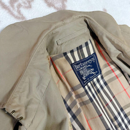 BURBERRYS Coat Nova Check FREE SIZE Beige Authentic
