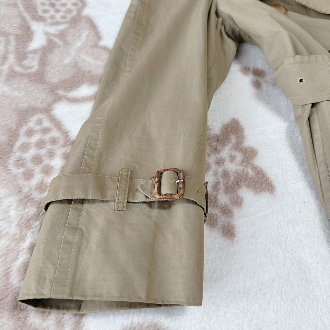 BURBERRYS Coat Nova Check FREE SIZE Beige Authentic