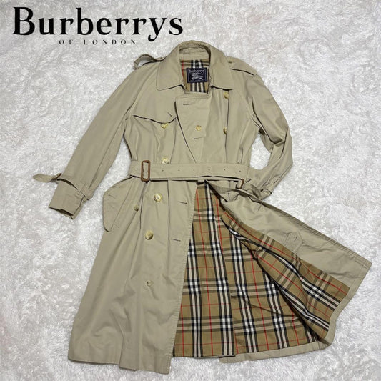 BURBERRYS Coat Nova Check Asian fit XL US size L Beige Authentic