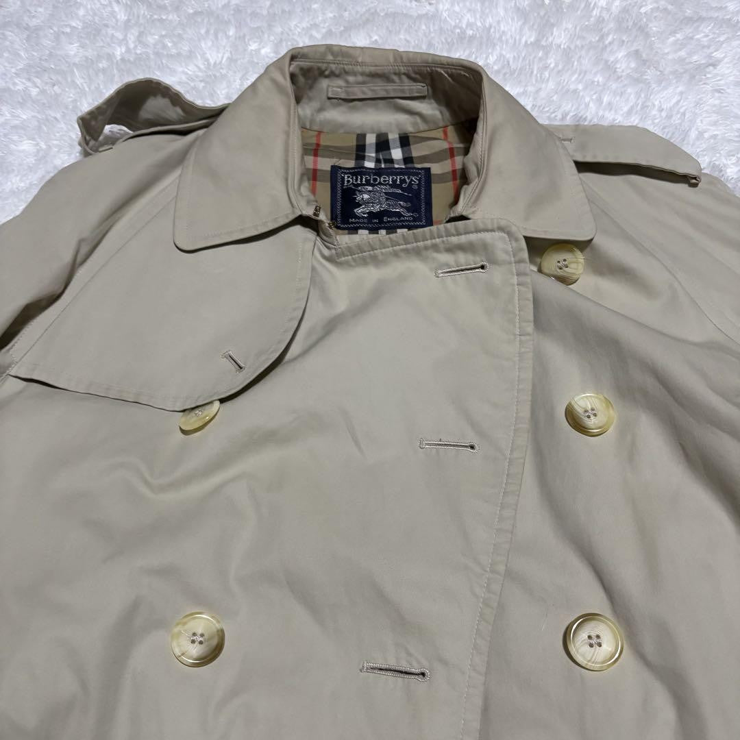BURBERRYS Coat Nova Check Asian fit XL US size L Beige Authentic