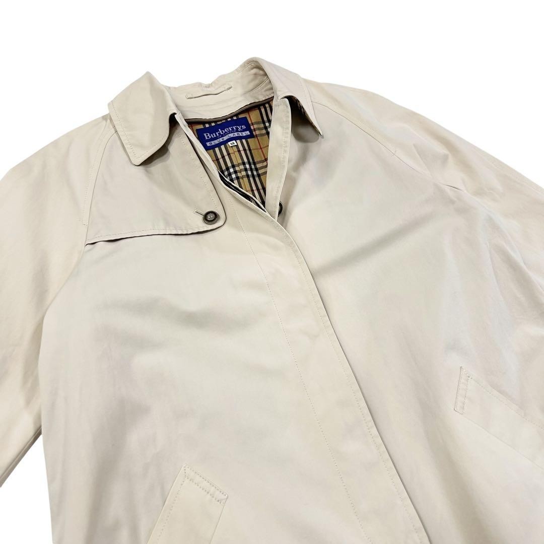 BURBERRY BLUE LABEL Chester Coat Nova Check Asian fit M 38 US size S Beige Auth