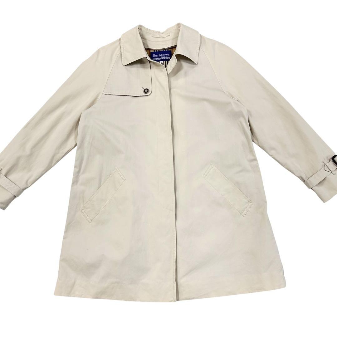 BURBERRY BLUE LABEL Chester Coat Nova Check Asian fit M 38 US size S Beige Auth