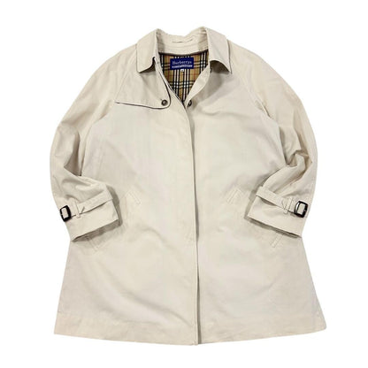 BURBERRY BLUE LABEL Chester Coat Nova Check Asian fit M 38 US size S Beige Auth