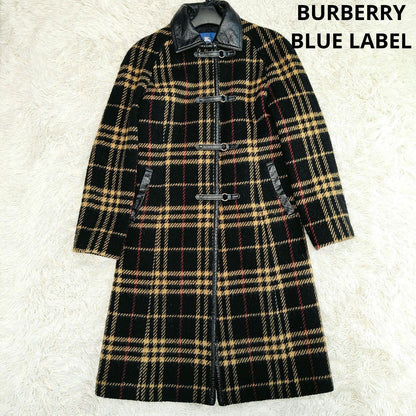 BURBERRY BLUE LABEL Coat Nova Check Asian fit M 38 US size S Black Beige Red