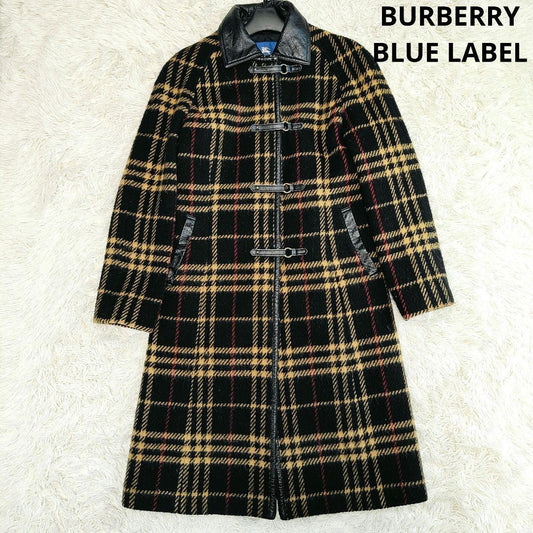 BURBERRY BLUE LABEL Coat Nova Check Asian fit M 38 US size S Black Beige Red