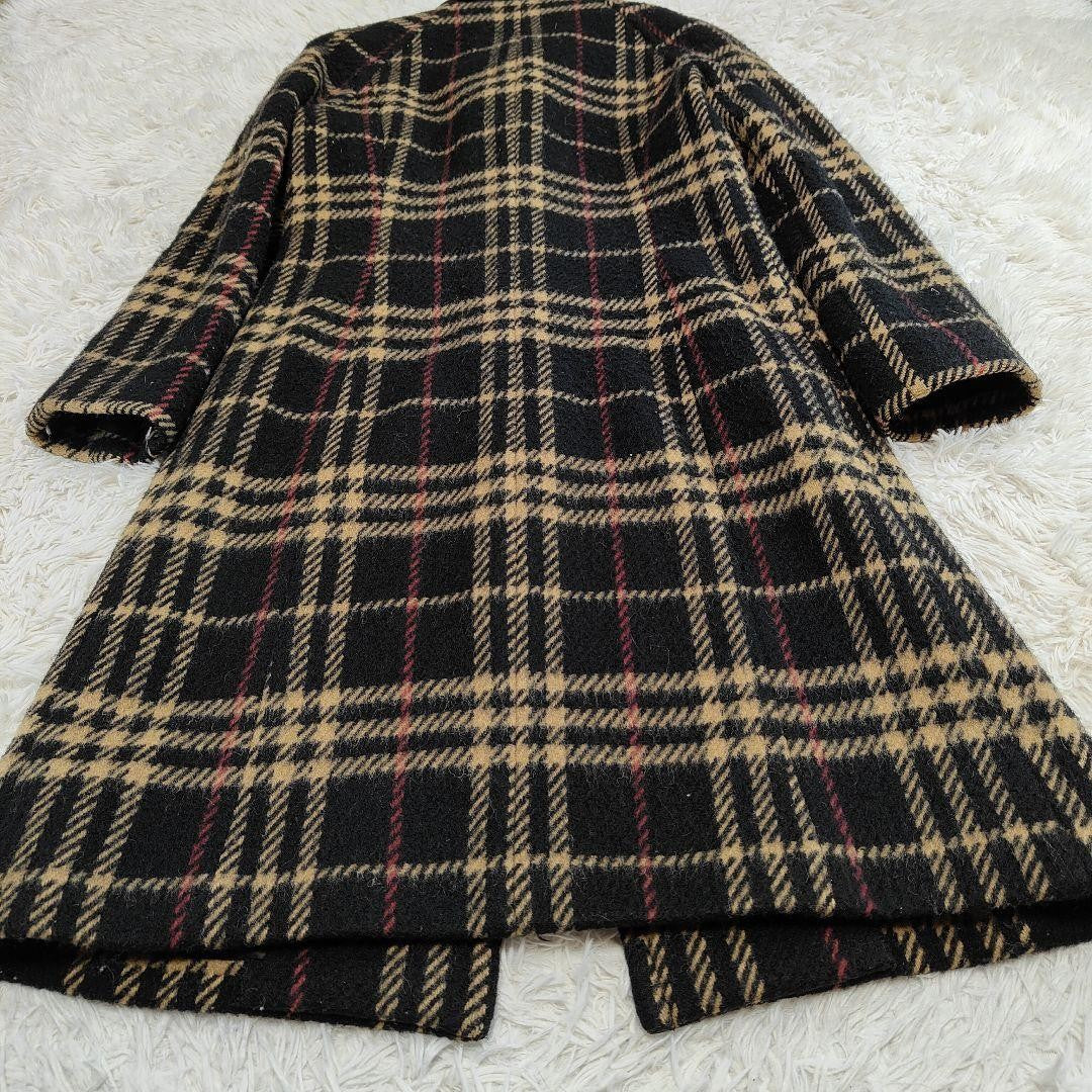 BURBERRY BLUE LABEL Coat Nova Check Asian fit M 38 US size S Black Beige Red