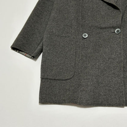 BURBERRY Double-faced Coat Nova Check Asian fit 2XL US size XL Gray Authentic