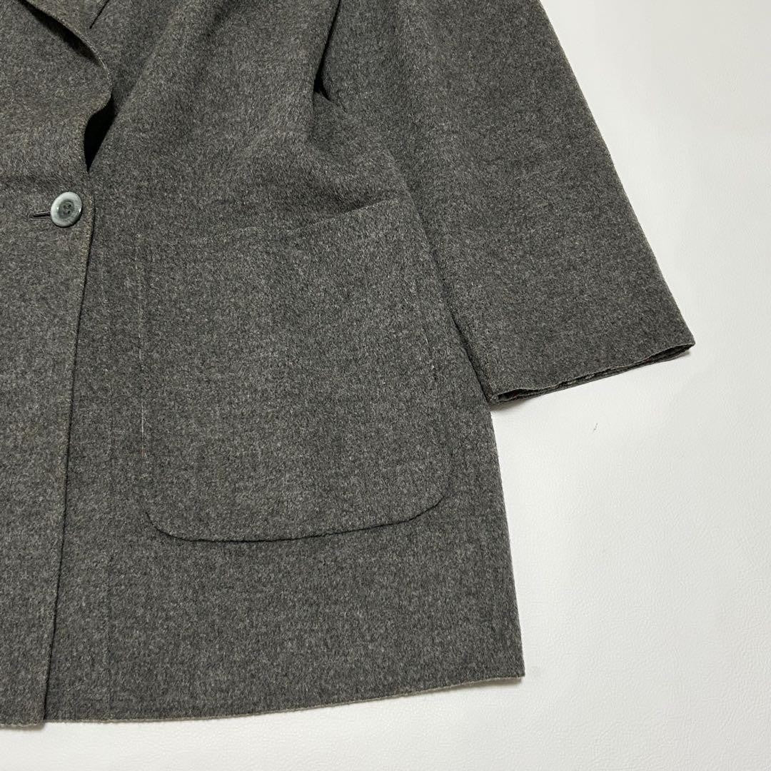 BURBERRY Double-faced Coat Nova Check Asian fit 2XL US size XL Gray Authentic
