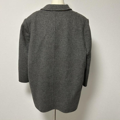 BURBERRY Double-faced Coat Nova Check Asian fit 2XL US size XL Gray Authentic