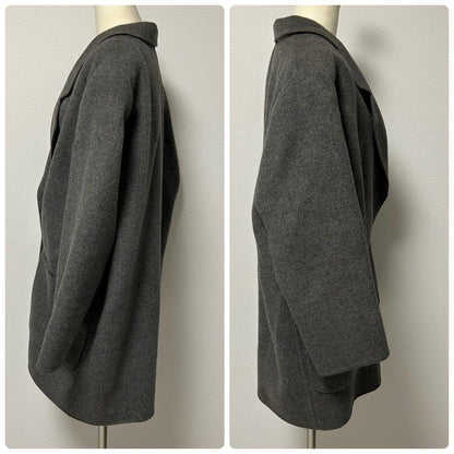 BURBERRY Double-faced Coat Nova Check Asian fit 2XL US size XL Gray Authentic